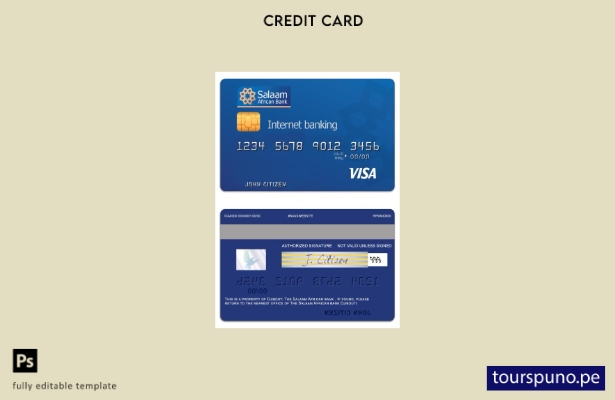 listo para imprimir Djibouti Plantilla de tarjeta de Internet prepaga con visa d